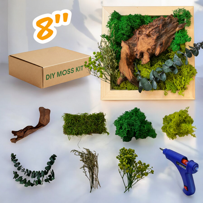 DIY Moss Wall Art Kit, Craft Project, Natural Gift, 6"